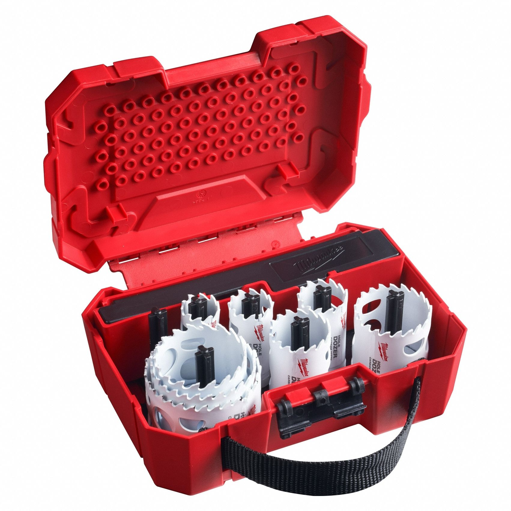 HOLE SAW KIT, 13 PIECES, ⅞ IN TO 2½ IN SAW SIZE RANGE, 1⅝ IN MAX CUTTING DEPTH