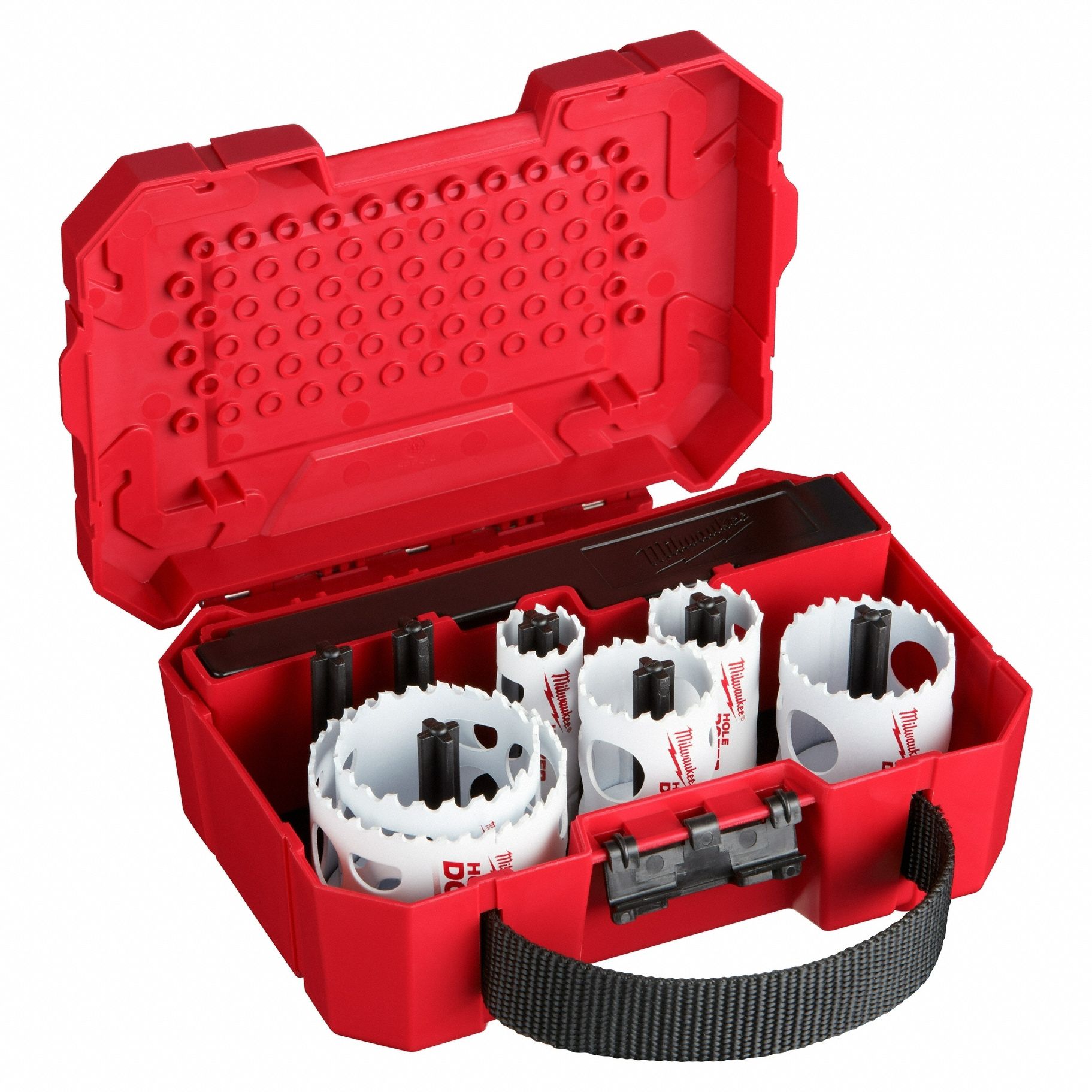 HOLE SAW KIT, 11 PIECES, ⅞ IN TO 2½ IN SAW SIZE RANGE, 1⅝ IN MAX CUTTING DEPTH