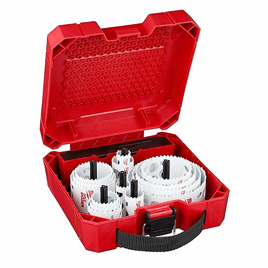 MILWAUKEE, 19 Pieces, 1 5/8 in Max. Cutting Dp, Hole Saw Kit MILWAUKEE, 19 Pieces, 1 5/8 in Max. Cutting Dp, Hole Saw Kit