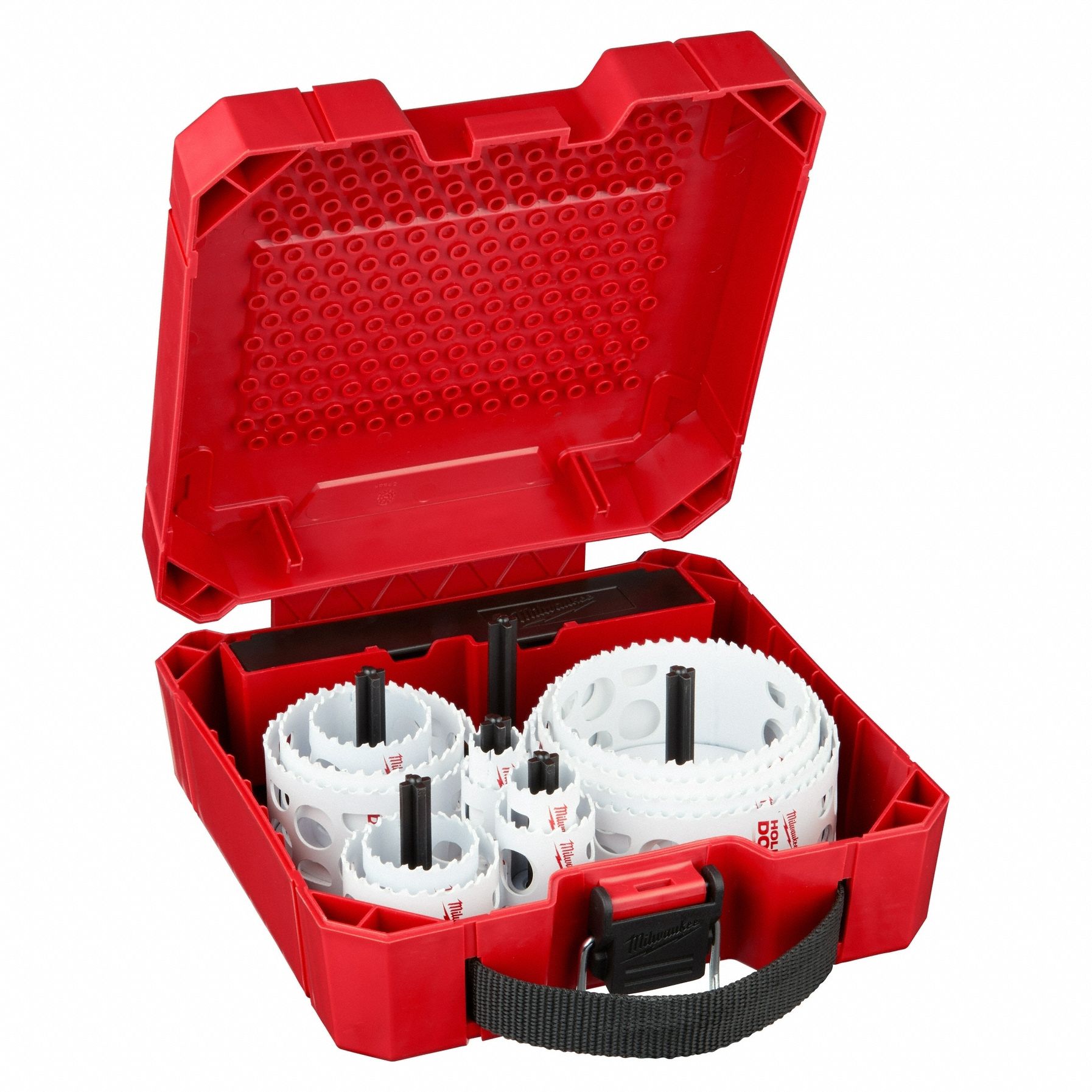 Hole Saw Kit: 20 Pieces, Bi-Metal, 3.5 Teeth per Inch, 3/4 in to 4 1/2 in Saw Size Range