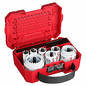 HOLE SAW KIT, 16 PIECES, ¾ IN TO 2½ IN SAW SIZE RANGE, 1⅝ IN MAX CUTTING DEPTH