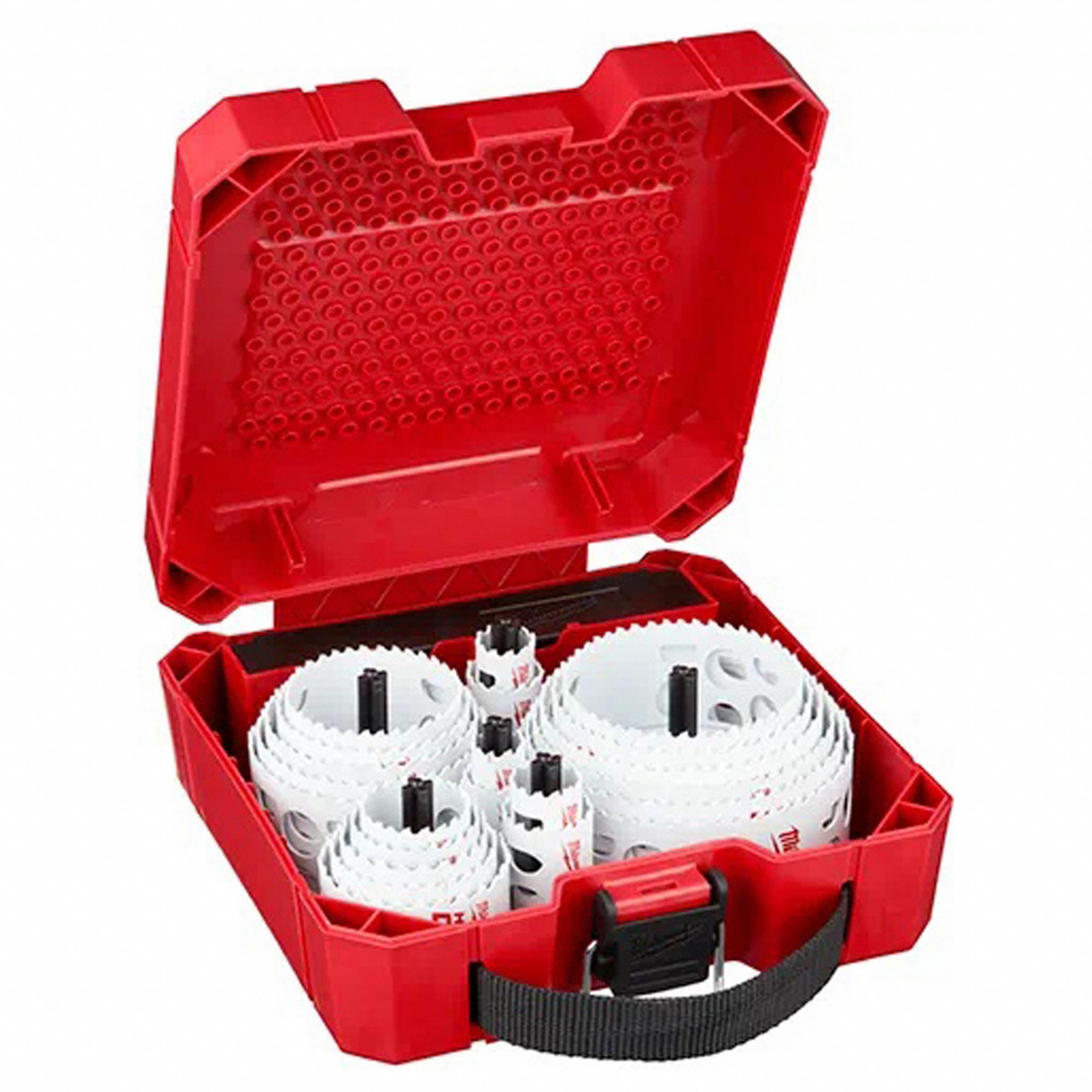 HOLE SAW KIT, 29 PIECES, ¾ IN TO 4¾ IN SAW SIZE RANGE, 1⅝ IN MAX CUTTING DEPTH