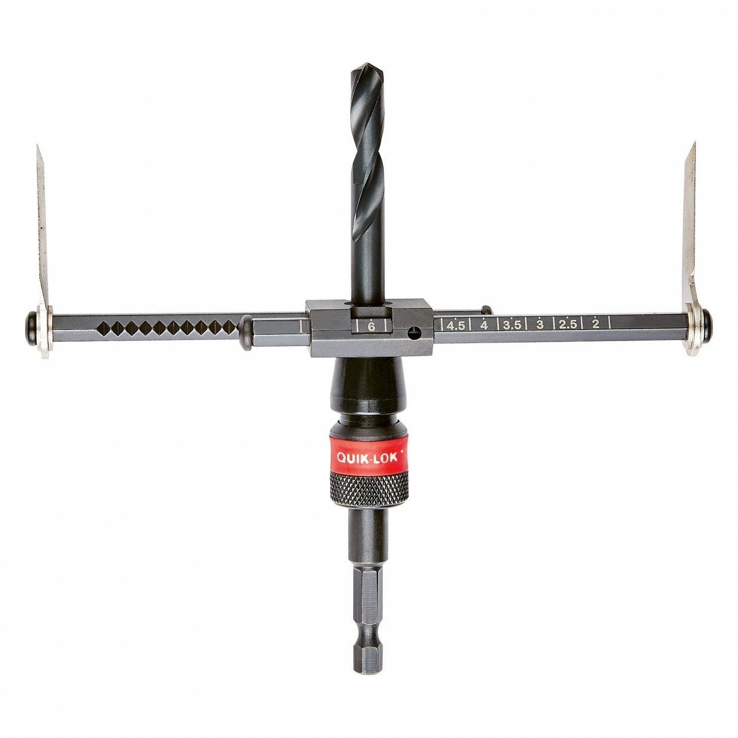 Hole Cutter Kit: 4 Pieces, 1 in Max. Cutting Dp, High Speed Steel, 0 Teeth, Drywall