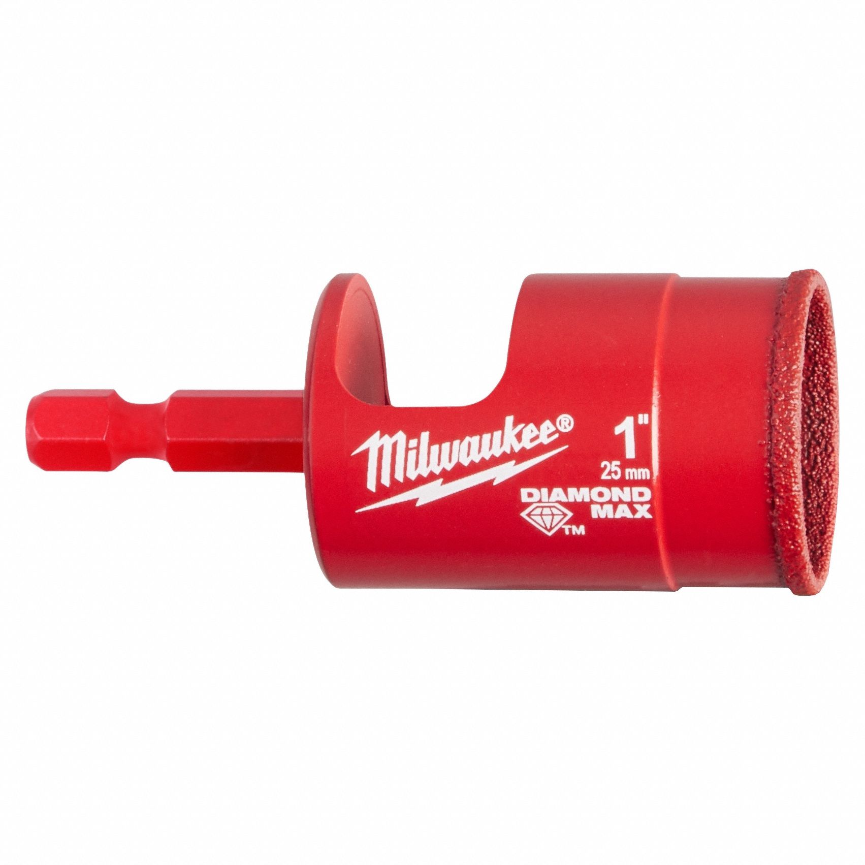 Hole Saw: 1 in Saw Dia., 1 in Max. Cutting Dp, Diamond Grit, Stone/Tile