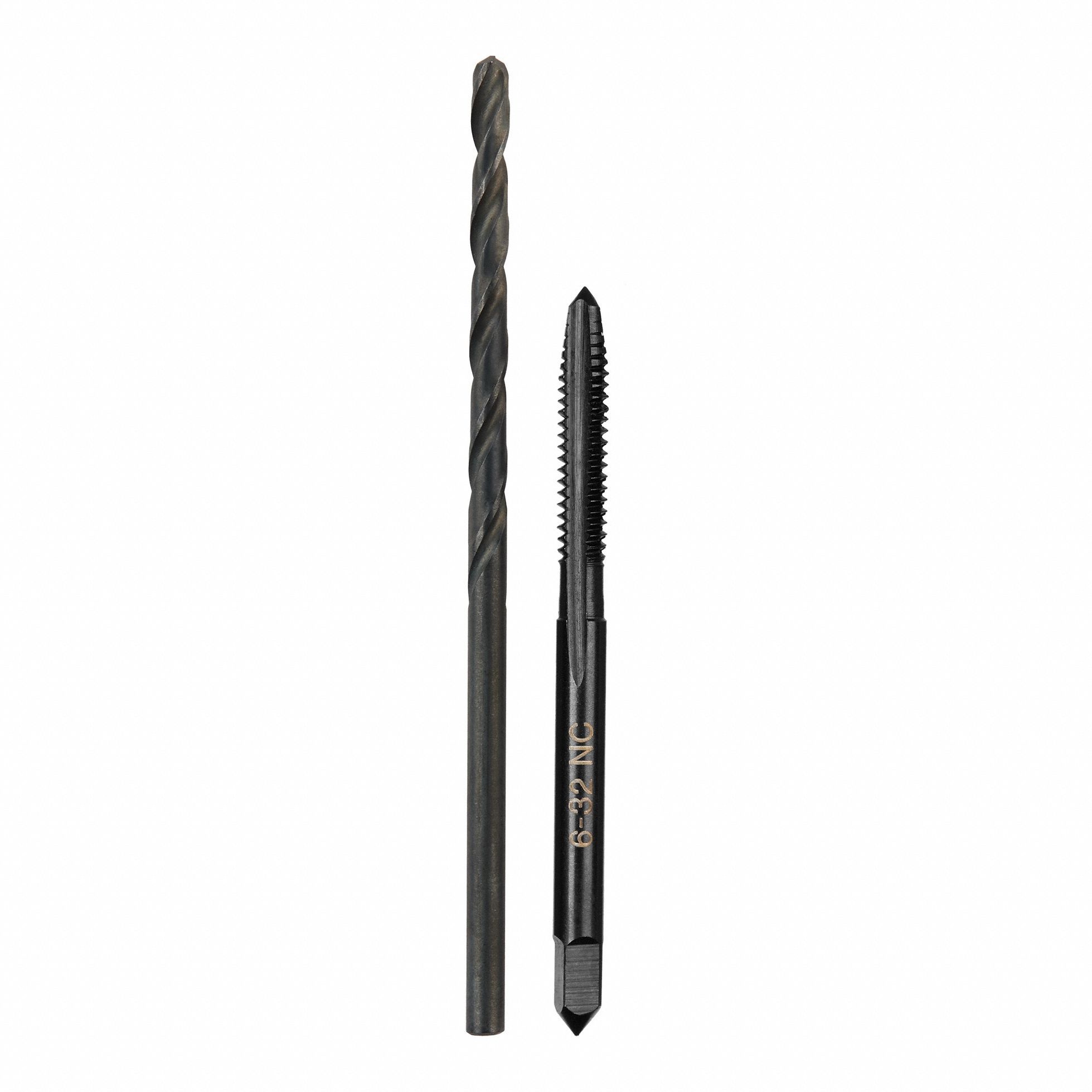 Plug Tap and Drill Bit: 2 Pc, #6-32 Tap, #36 Drill