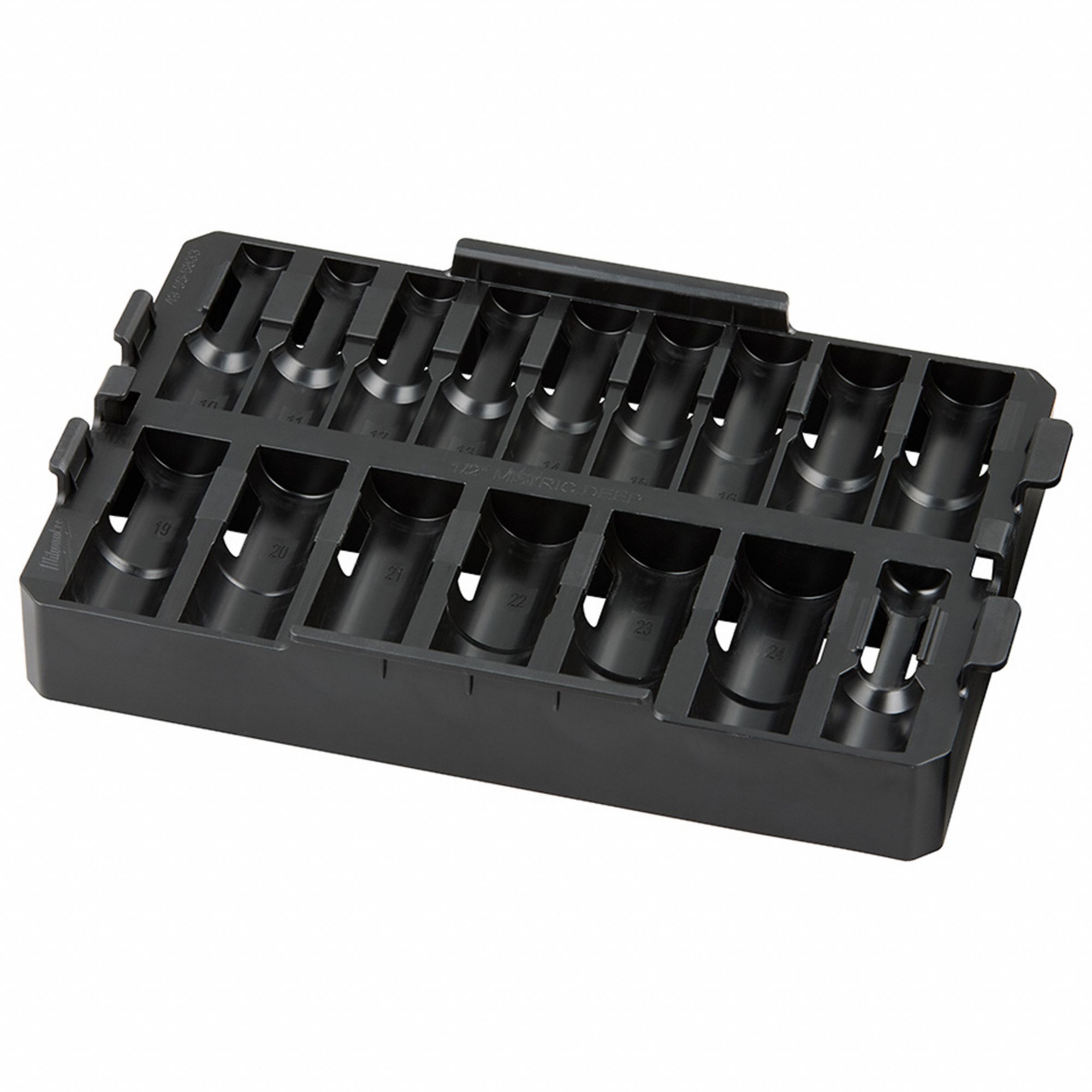 IMPACT SOCKET TRAY,1/2 IN,16 PIECES