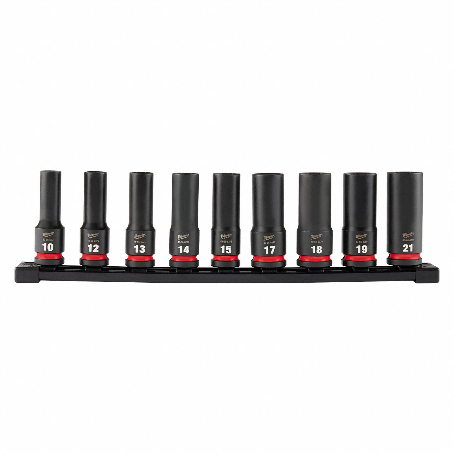 IMPACT SOCKET SET,STEEL,1/2 IN DRIVE SZ