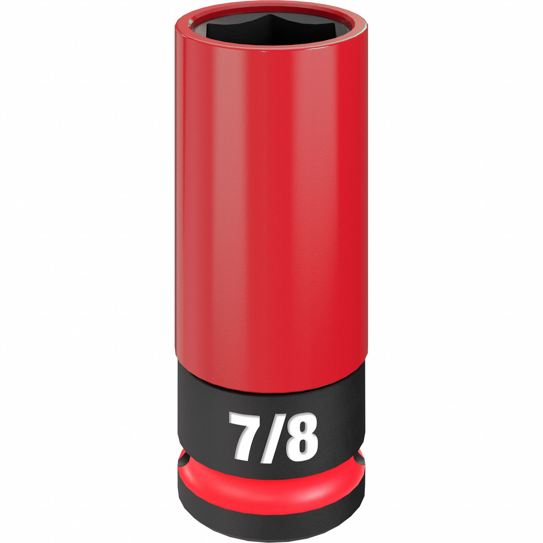 Lug Nut Wheel Socket: 1/2 in Drive Size, SAE, 7/8 in Socket Size, 6-Point, Deep, Friction