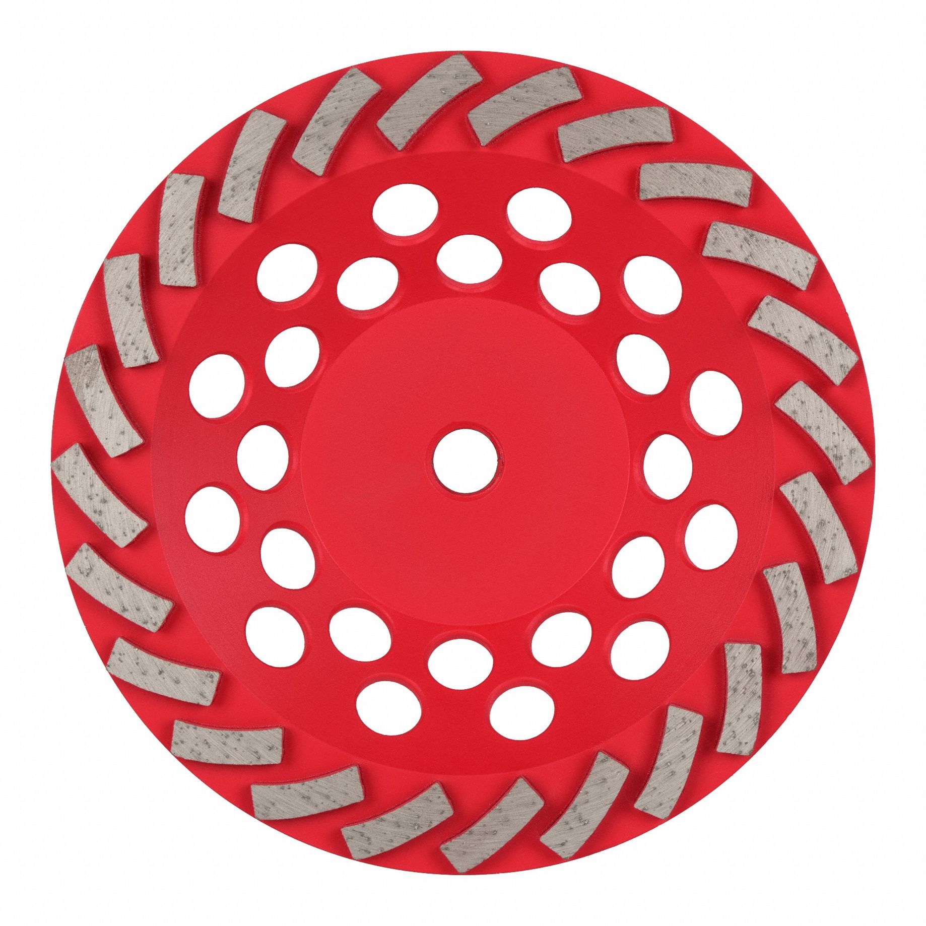 Diamond Cup Wheel: Turbo, 7" Dia, 5/8"-11 Arbor, 24 Segment, Diamond Max