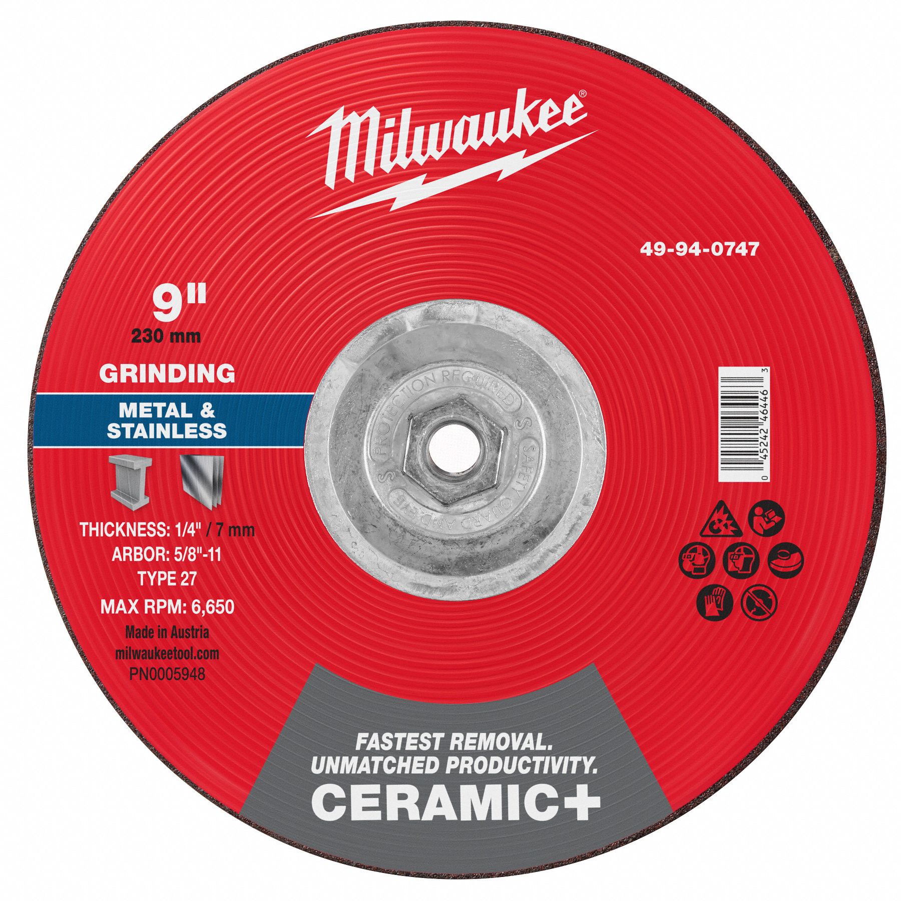 Grinding Wheel 9 dia.