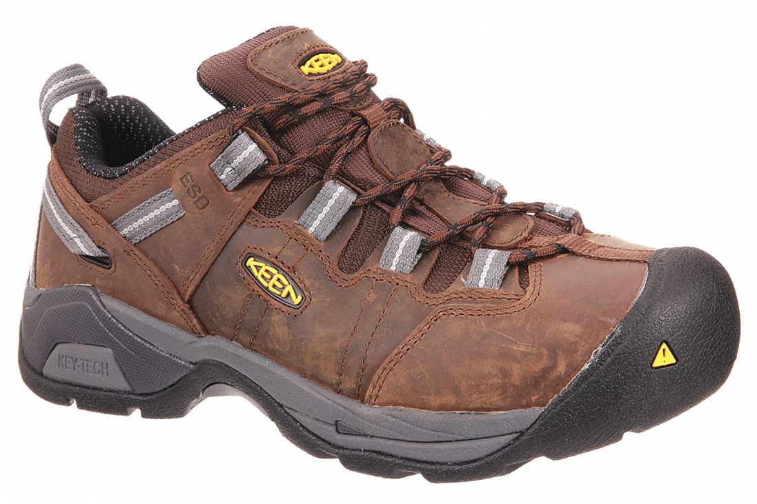 KEEN Athletic Shoe, 17, EE, Men's, Cascade Brown/Gargoyle, Steel Toe ...