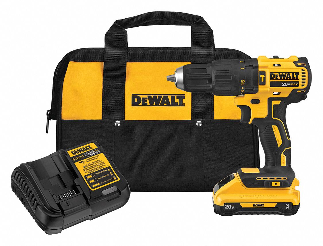 DEWALT, 20V, Compact, Cordless Hammer Drill 490L11DCD778L1 Grainger