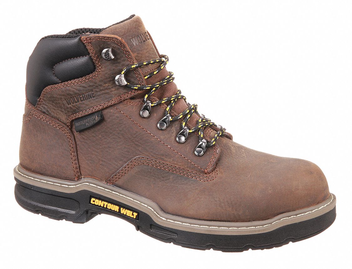 WOLVERINE 6 in Work Boot, 10 1/2, EW, Men's, Brown, Composite Toe Type ...