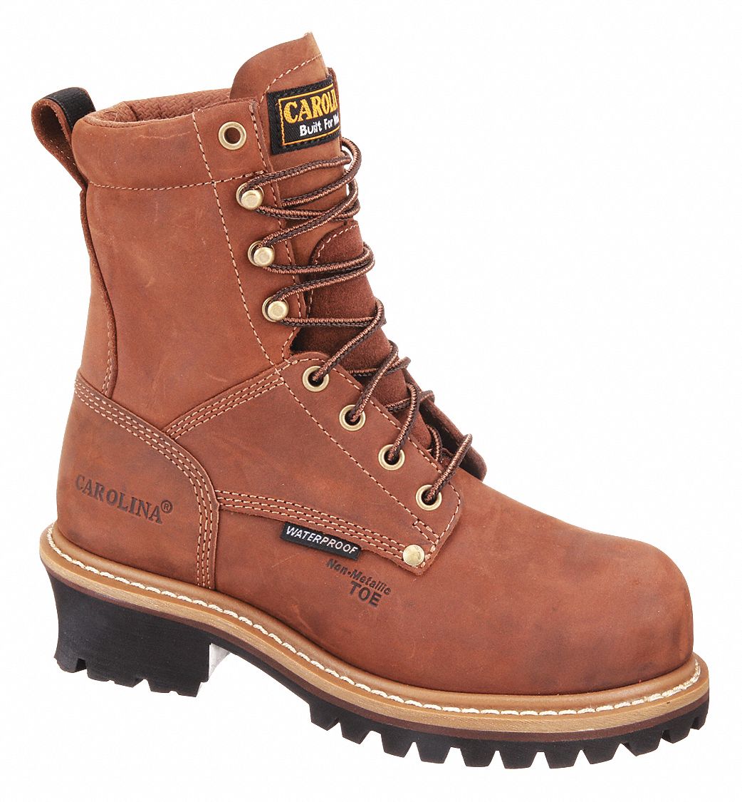 CAROLINA SHOE Logger Boot, 6 1/2, M, Women's, Brown, Composite Toe Type ...