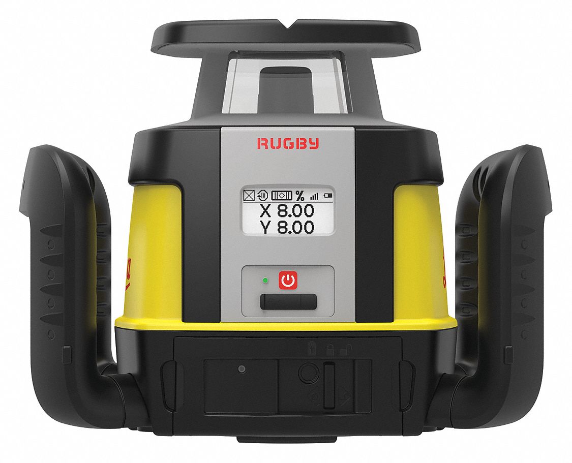 Rotary Laser: 4, 430 ft Range w/Receiver, Red Beam, Horizontal, ±1/16 in @ 100 ft, 0 Dots