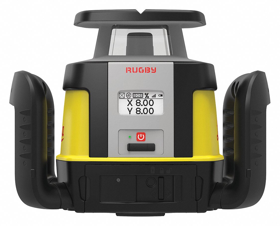 Rotary Laser: 4, 430 ft Range w/Receiver, Red Beam, Horizontal, ±1/16 in @ 100 ft, 0 Dots