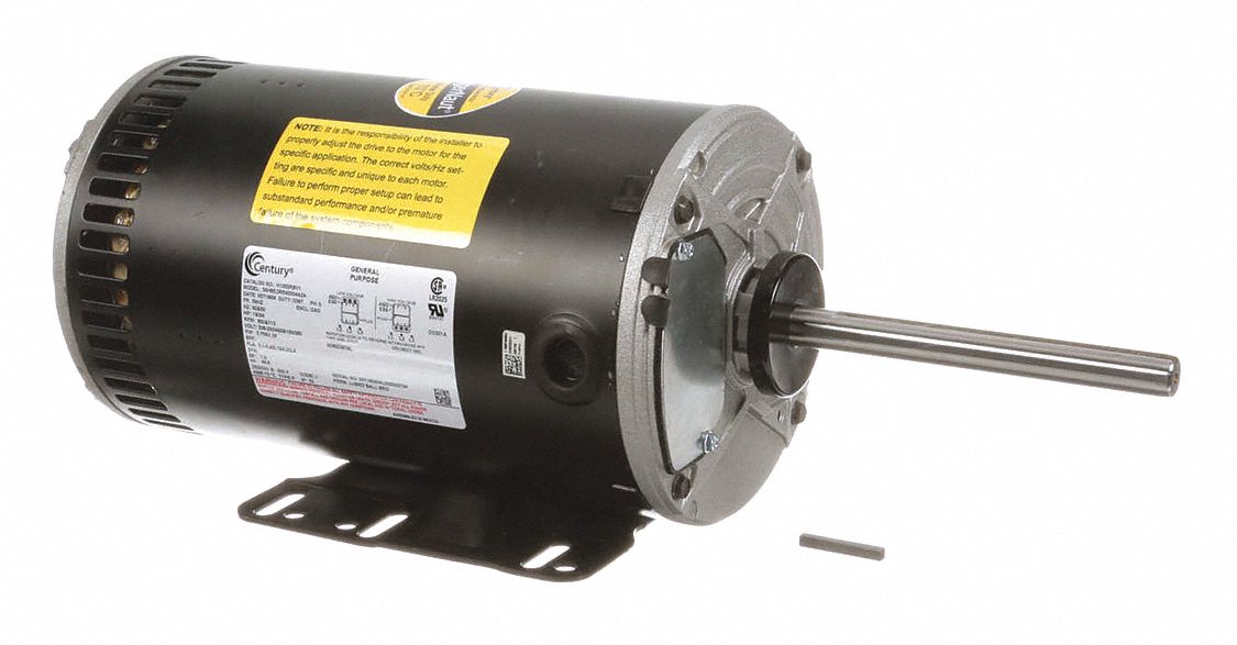 CENTURY, Rigid Base Mount, Open Air Over, Condenser Fan Motor - 490T58 ...