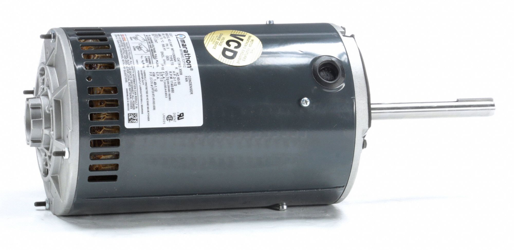 MARATHON MOTORS Condenser Fan Motor, 2 HP, 3Phase, Nameplate RPM 1,140