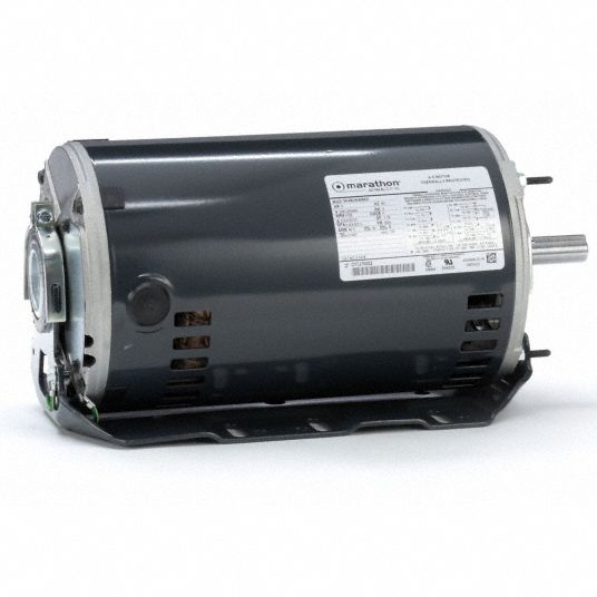 MARATHON MOTORS Belt Drive Motor: 1 Speed, Open Dripproof, Cradle Base  Mount, 2 HP, 208-230/460V AC