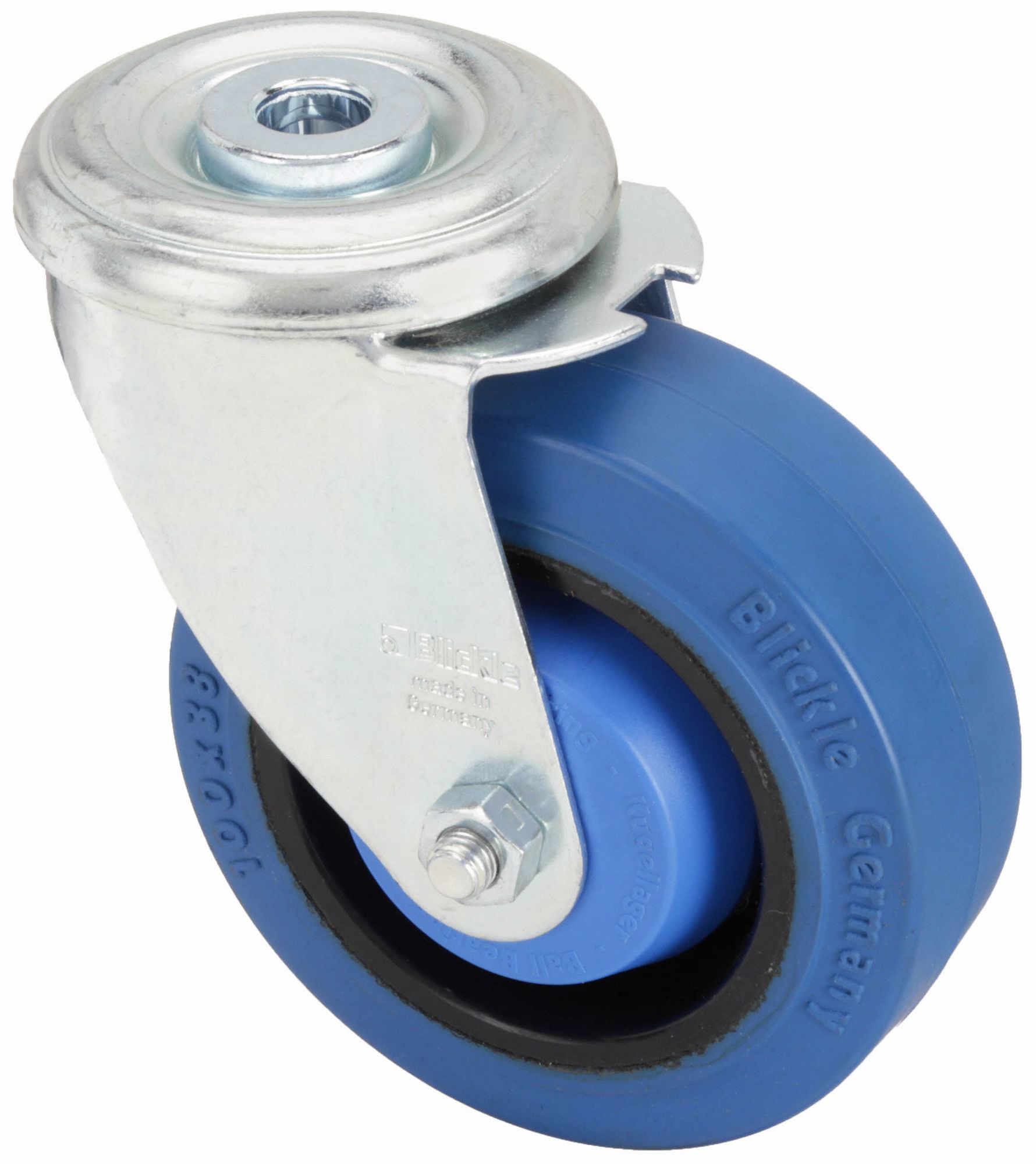 Bolt-Hole Caster: Swivel, No Brake, Nylon, 4 in Wheel Dia., 1 1/2 in Wheel Wd, Nylon