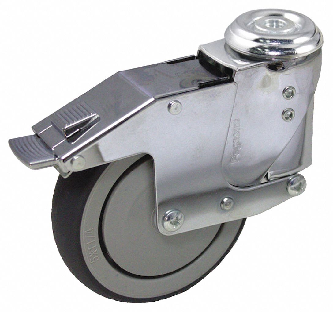 Shock-Absorbing Bolt-Hole Caster: