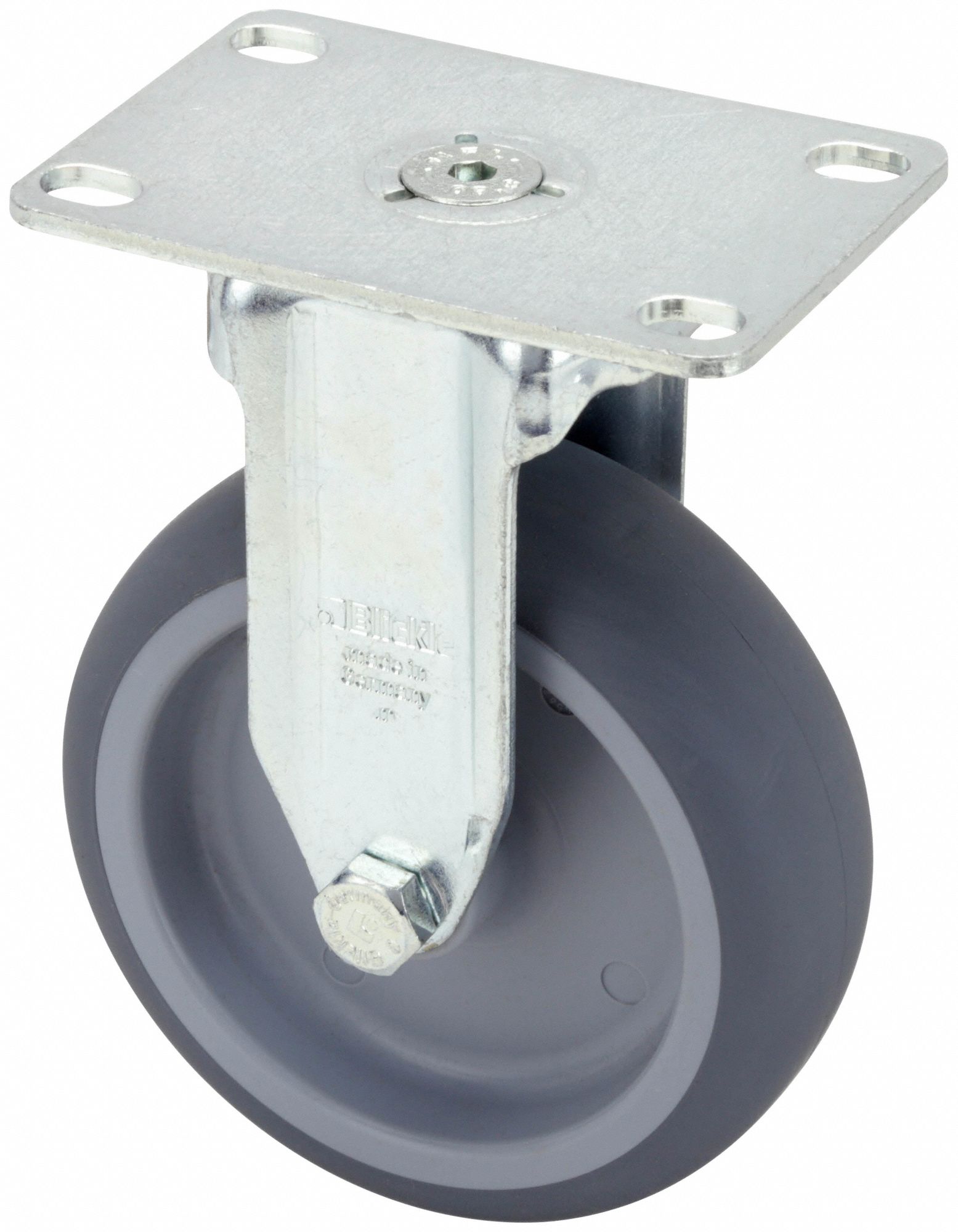 3 7/8 in Wheel Dia., 245 lb, Standard Plate Caster 490V24BKPATPA 101G12 Grainger