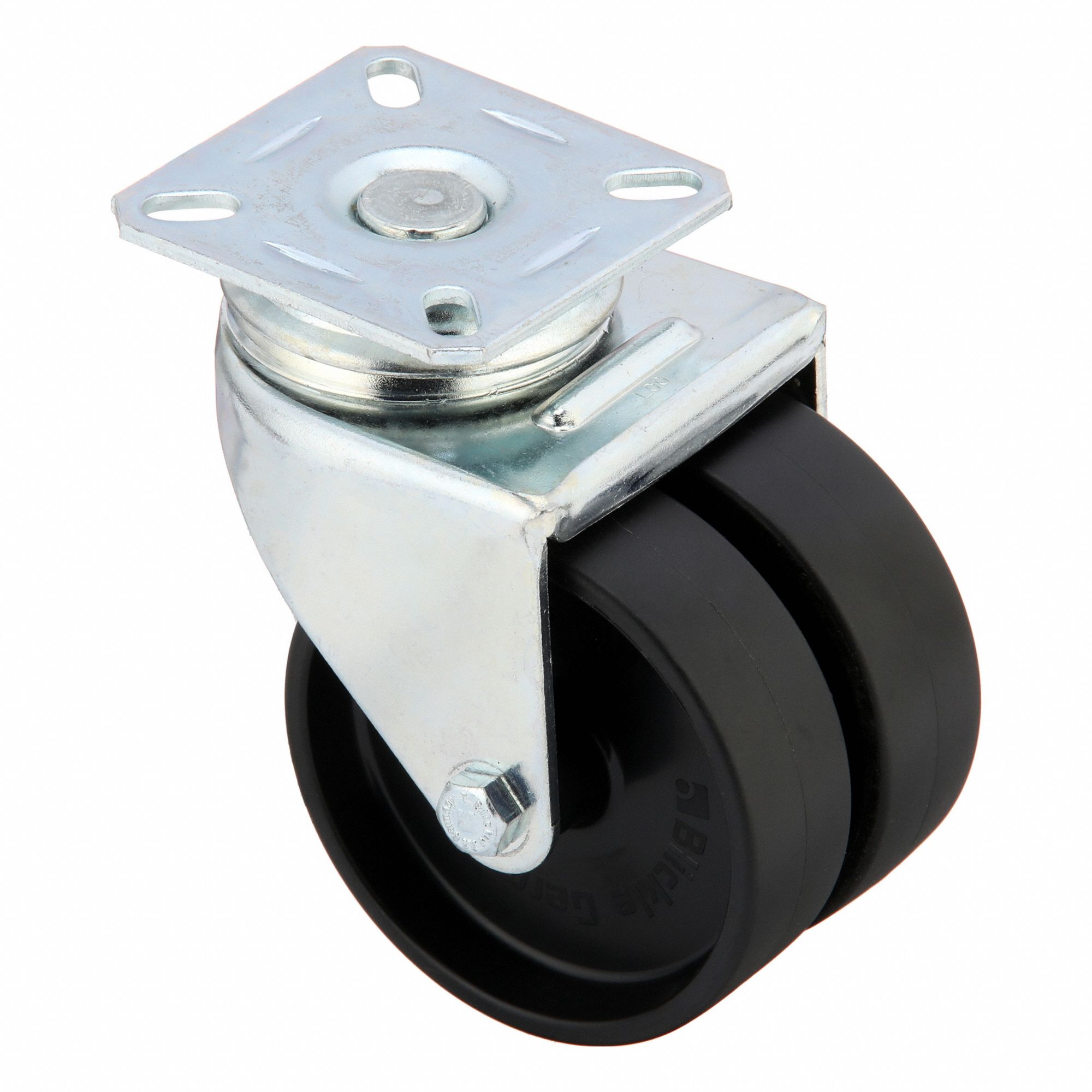Plate Caster, Swivel, 4"H