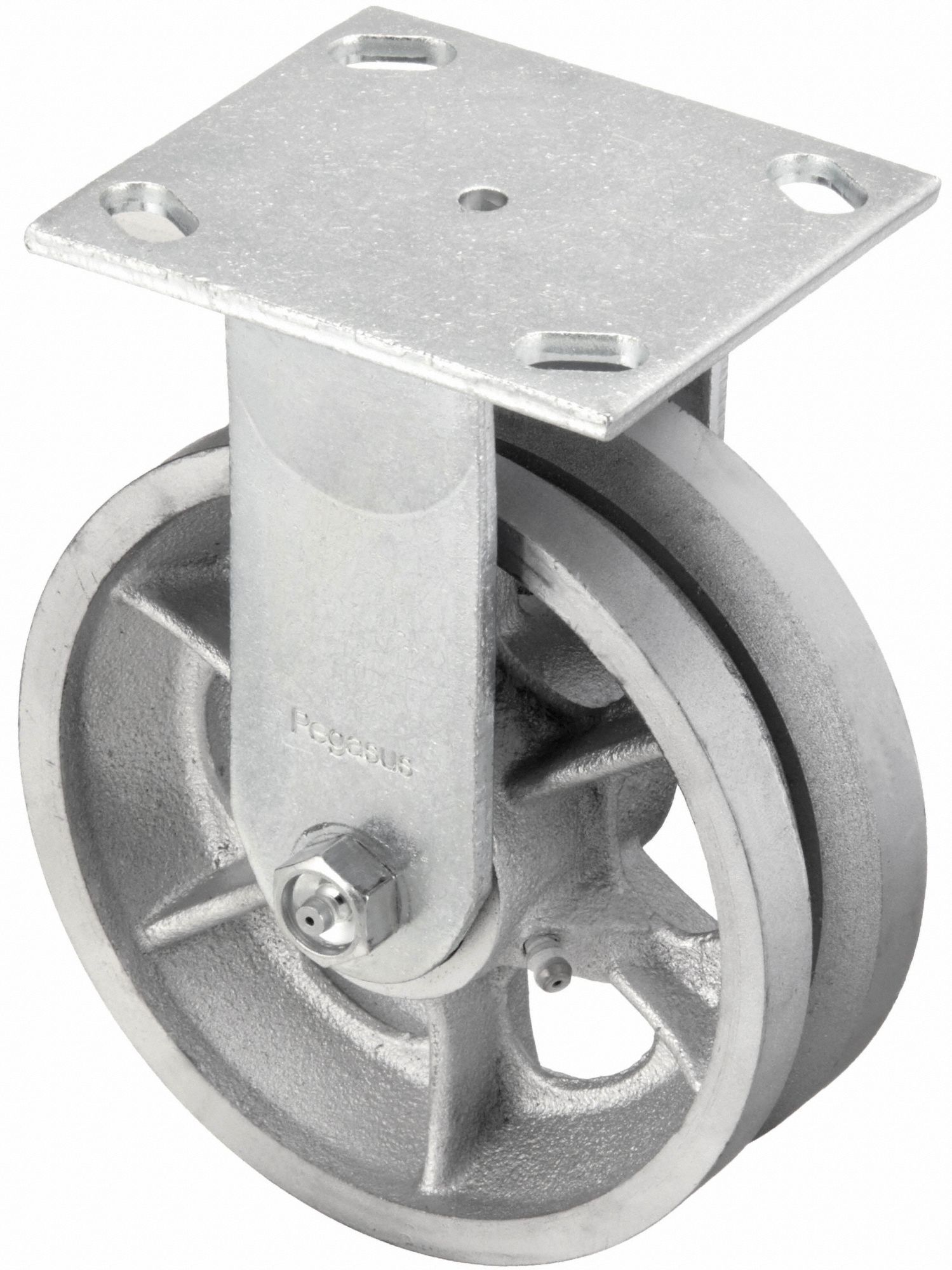 V-GROOVE TRACK-WHEEL PLATE CASTER,RIGID