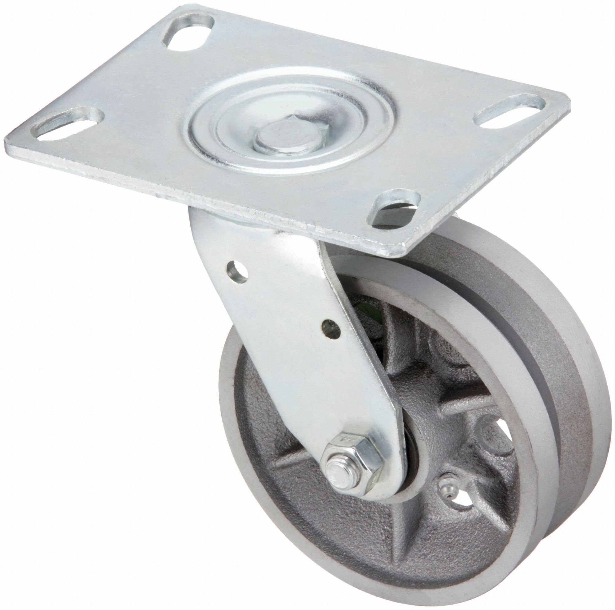 V-GROOVE TRACK-WHEEL PLATE CASTER,SWIVEL