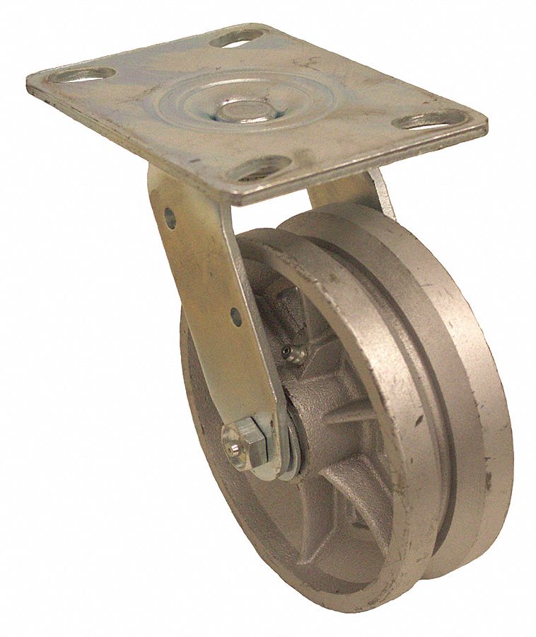 V-Groove Track-Wheel Plate Caster Swivel