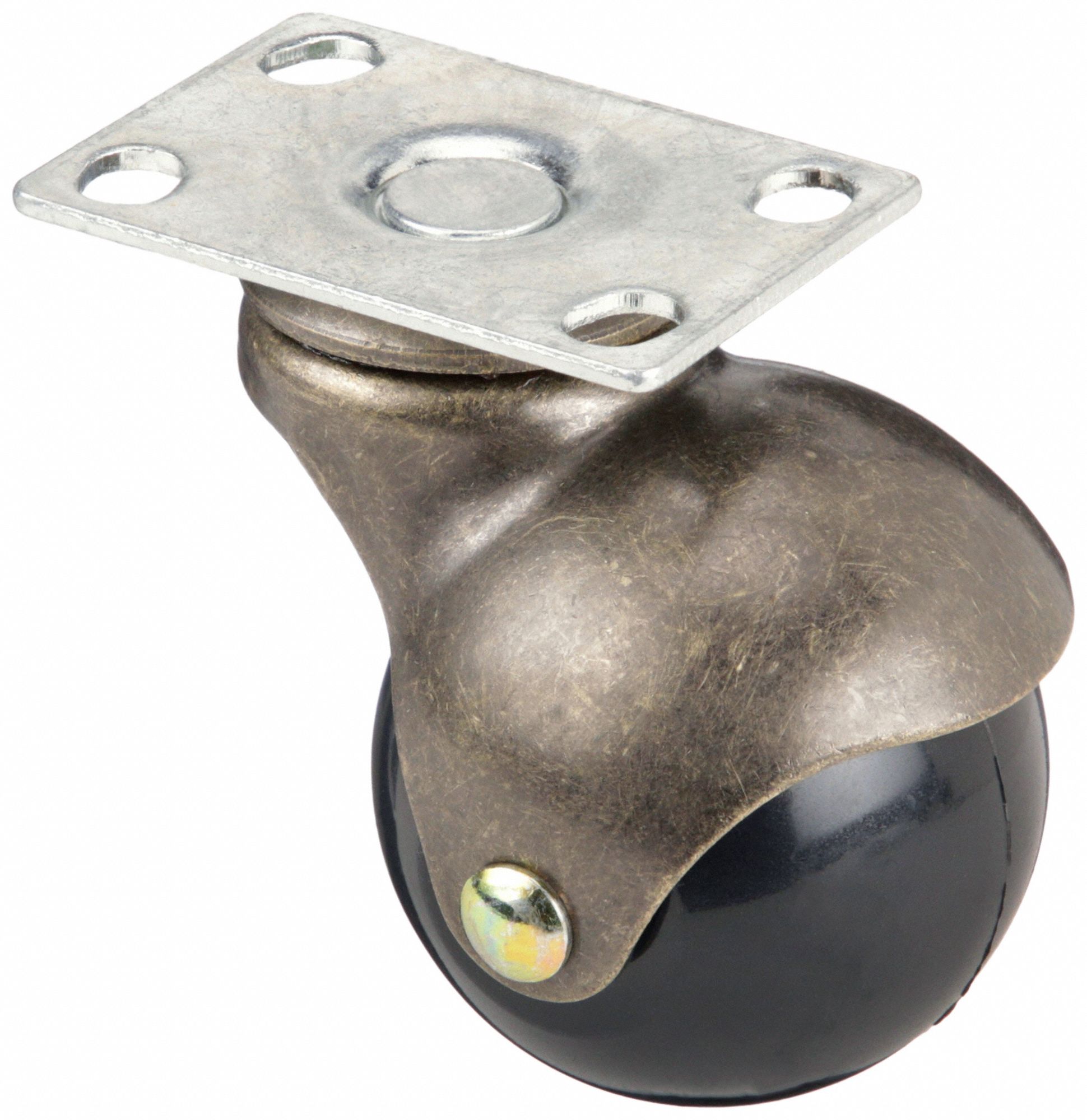 PlateCaster, Swivel, Polypropylene, 2 1/2"H