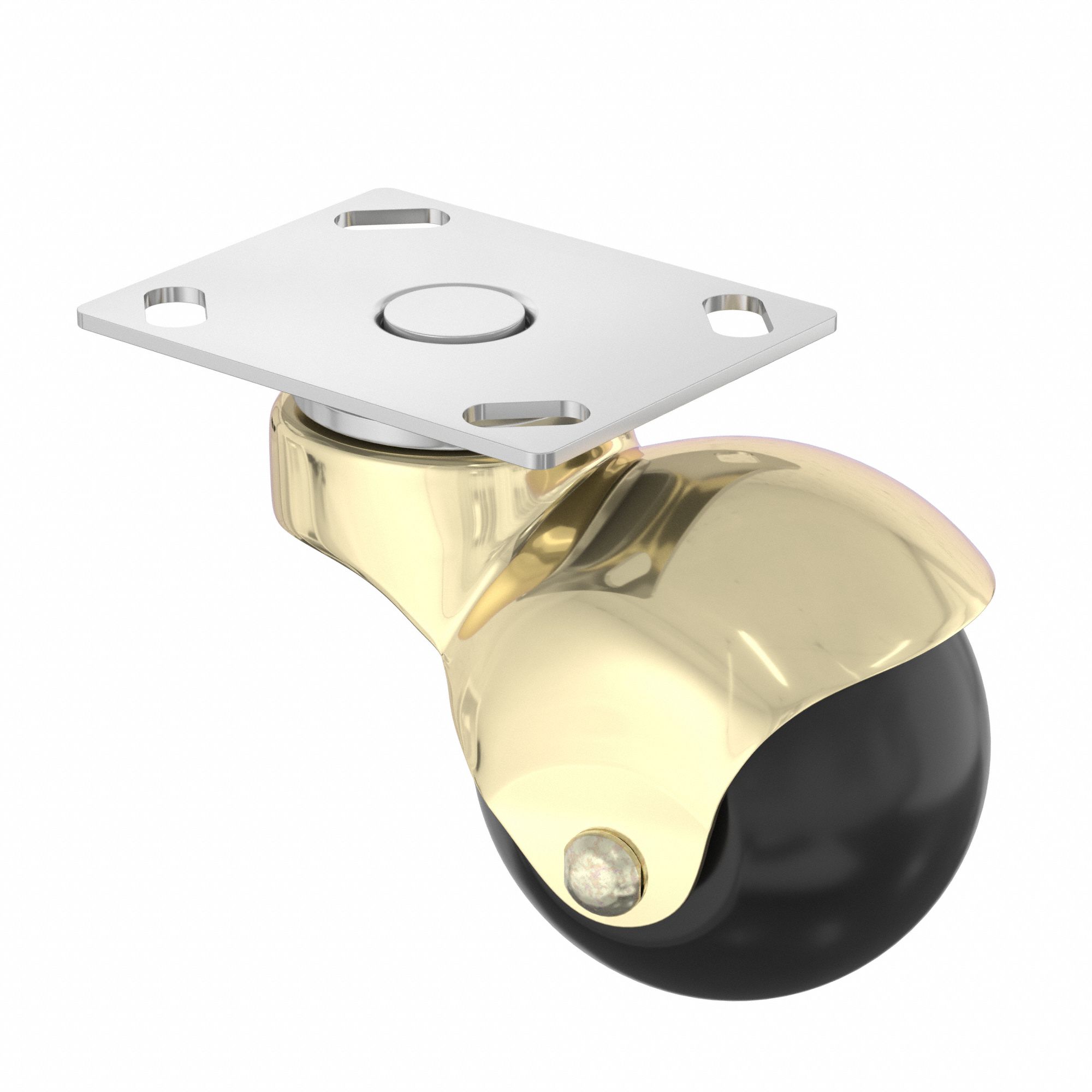 PlateCaster, Swivel, Polypropylene, 2 1/2"H