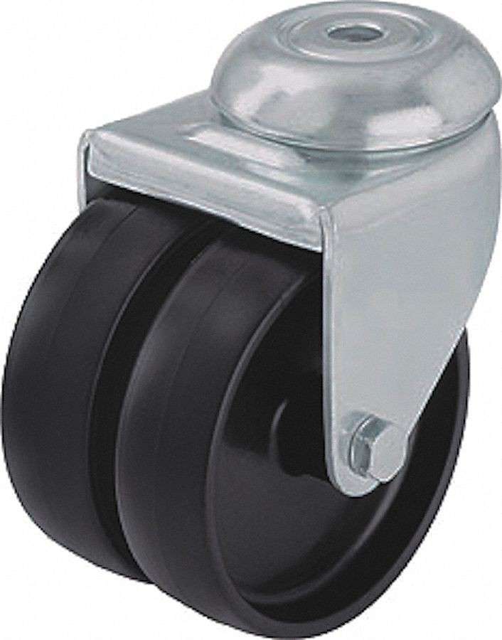 LOW-PROFILE EASY-TURN BOLT-HOLE CASTER