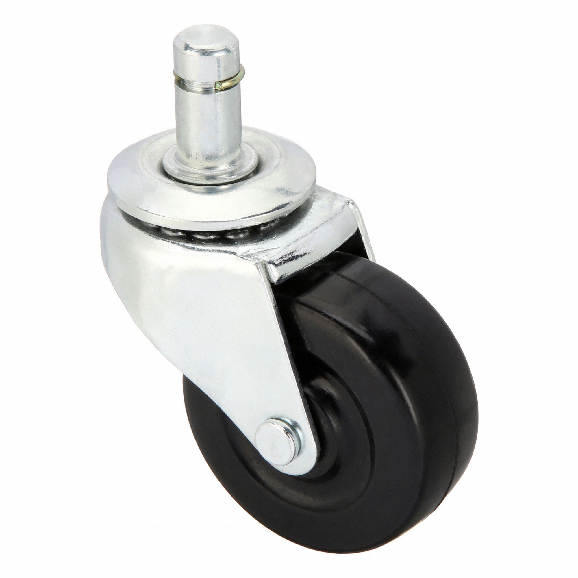 GENERAL PURPOSE FRICTION-RING STEM CASTER, 2 IN WHEEL DIAMETER, 90 LB, SWIVEL CASTER