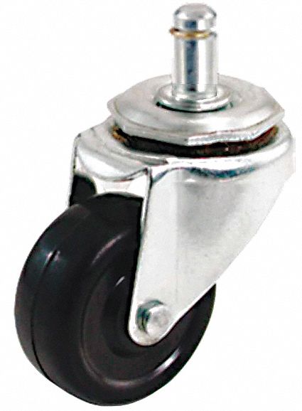 GENERAL PURPOSE FRICTION-RING STEM CASTER, 2 IN WHEEL DIAMETER, 90 LB, SWIVEL CASTER