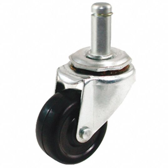 3 in Wheel Dia., 120 lb, General Purpose Friction-Ring Stem Caster ...