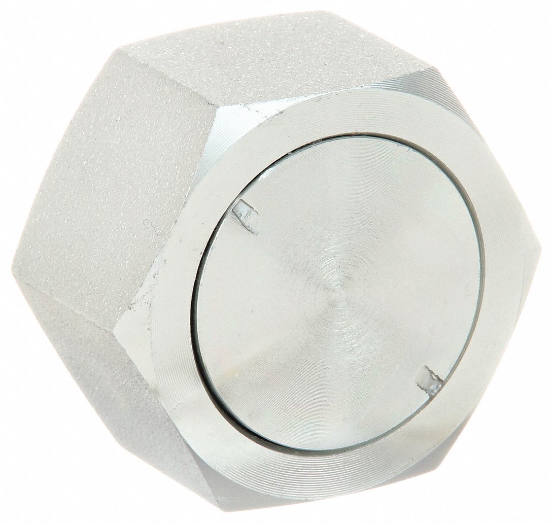 Hydraulic Hose Cap: Steel, 1 1/2 in Fitting Size, Female, 5, 000 psi Max. Working Pressure @ 70 F