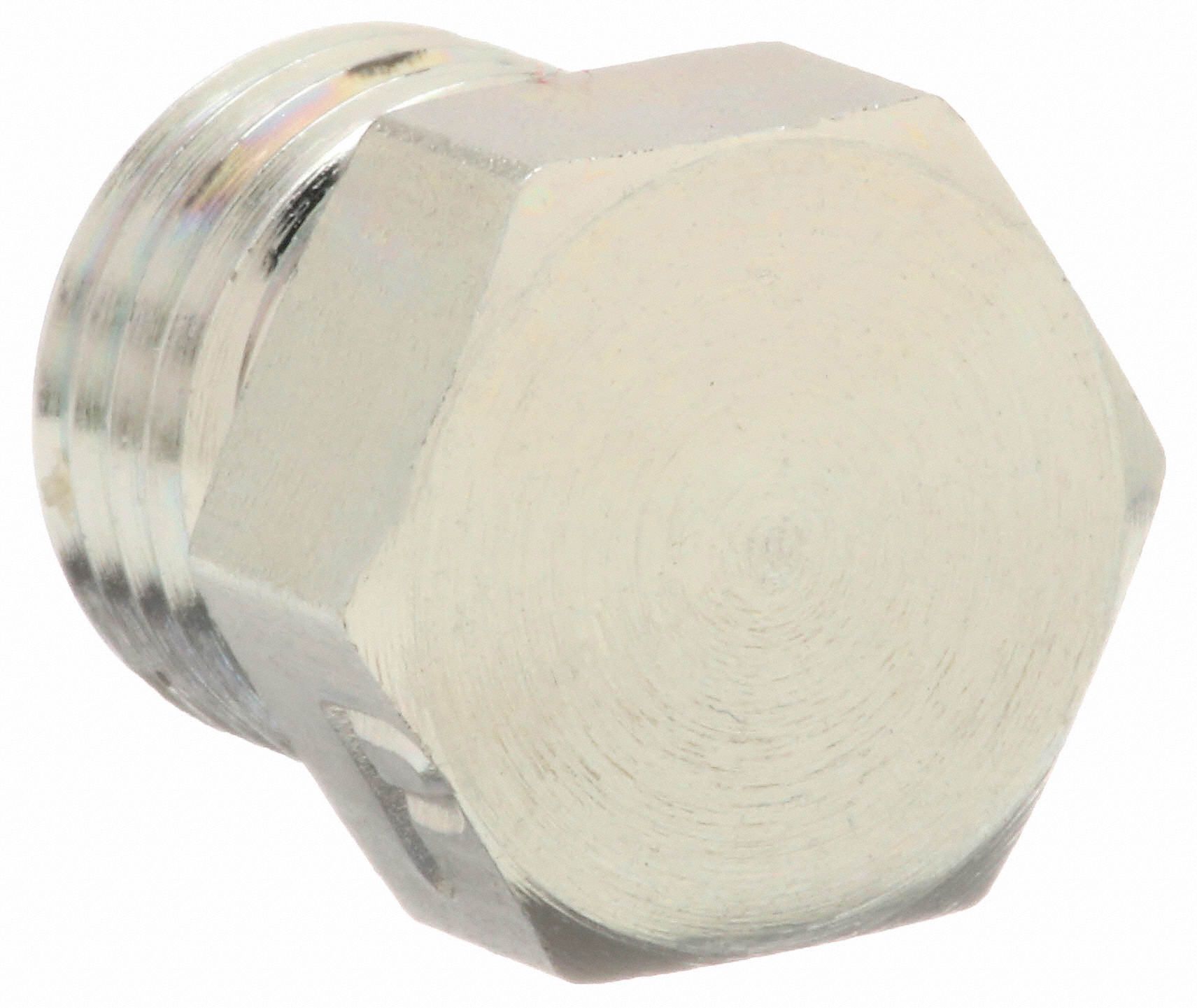 PARKER Hydraulic Hose Plug Steel, 3/8 in Fitting Size, 9,200 psi Max