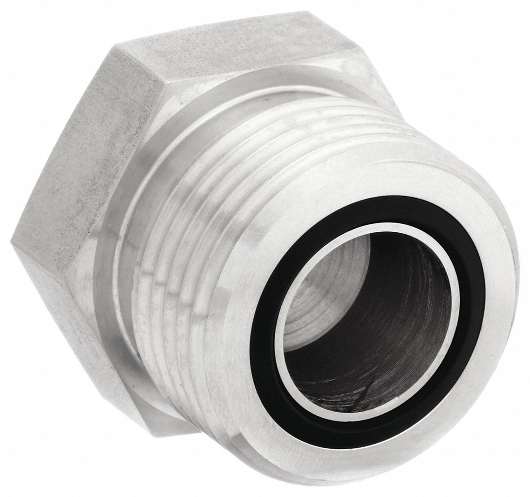 Stainless Steel, 3/4 in Fitting Size, Hydraulic Hose Plug 490W6612