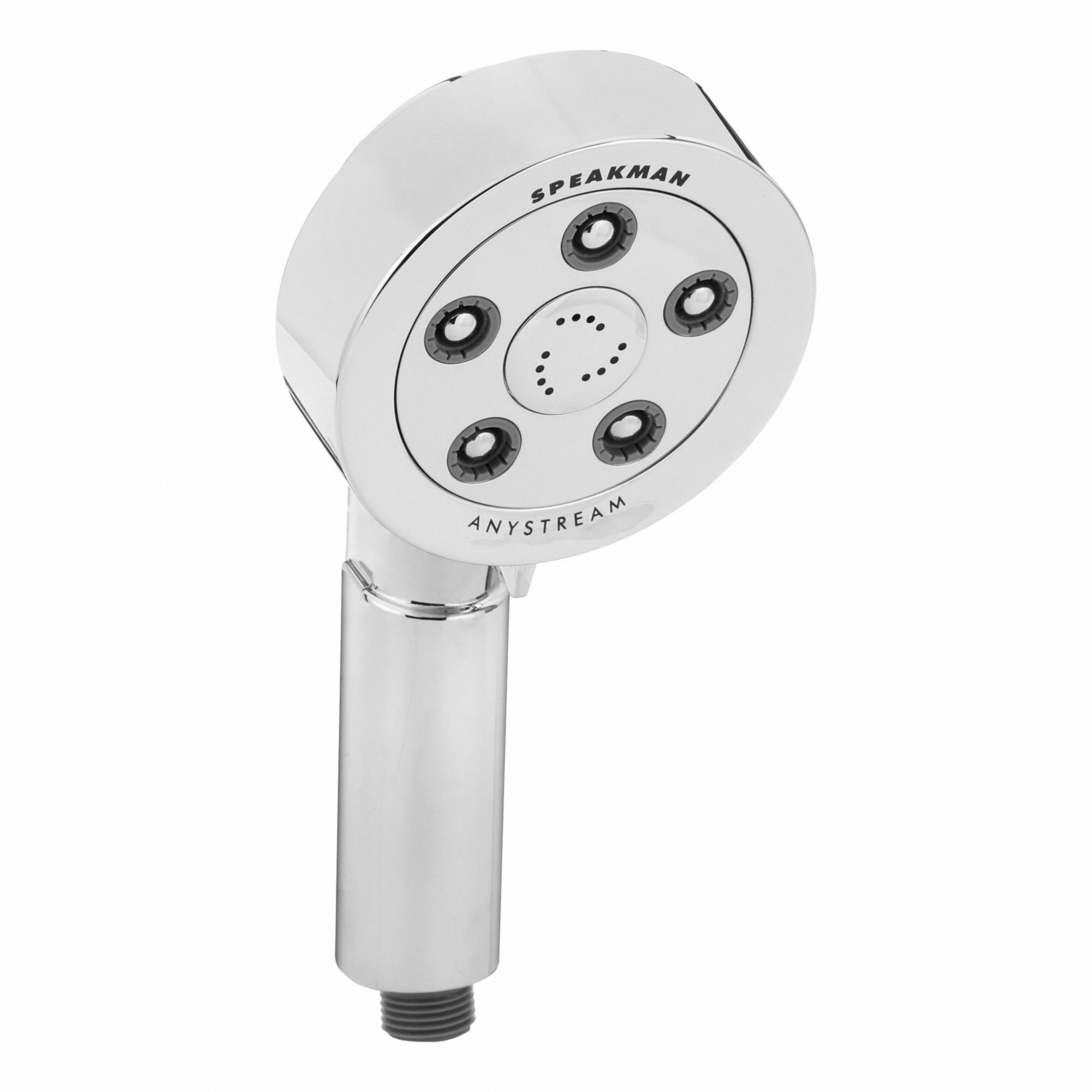 Handheld Showerhead: Plastic, Chrome, 1.75 gpm Flow Rate, 4 in Handheld Showerhead Wd