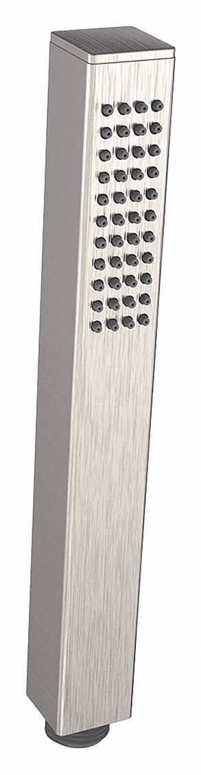 Handheld Showerhead: Brass, Nickel, 1.75 gpm Flow Rate, 1 in Handheld Showerhead Wd