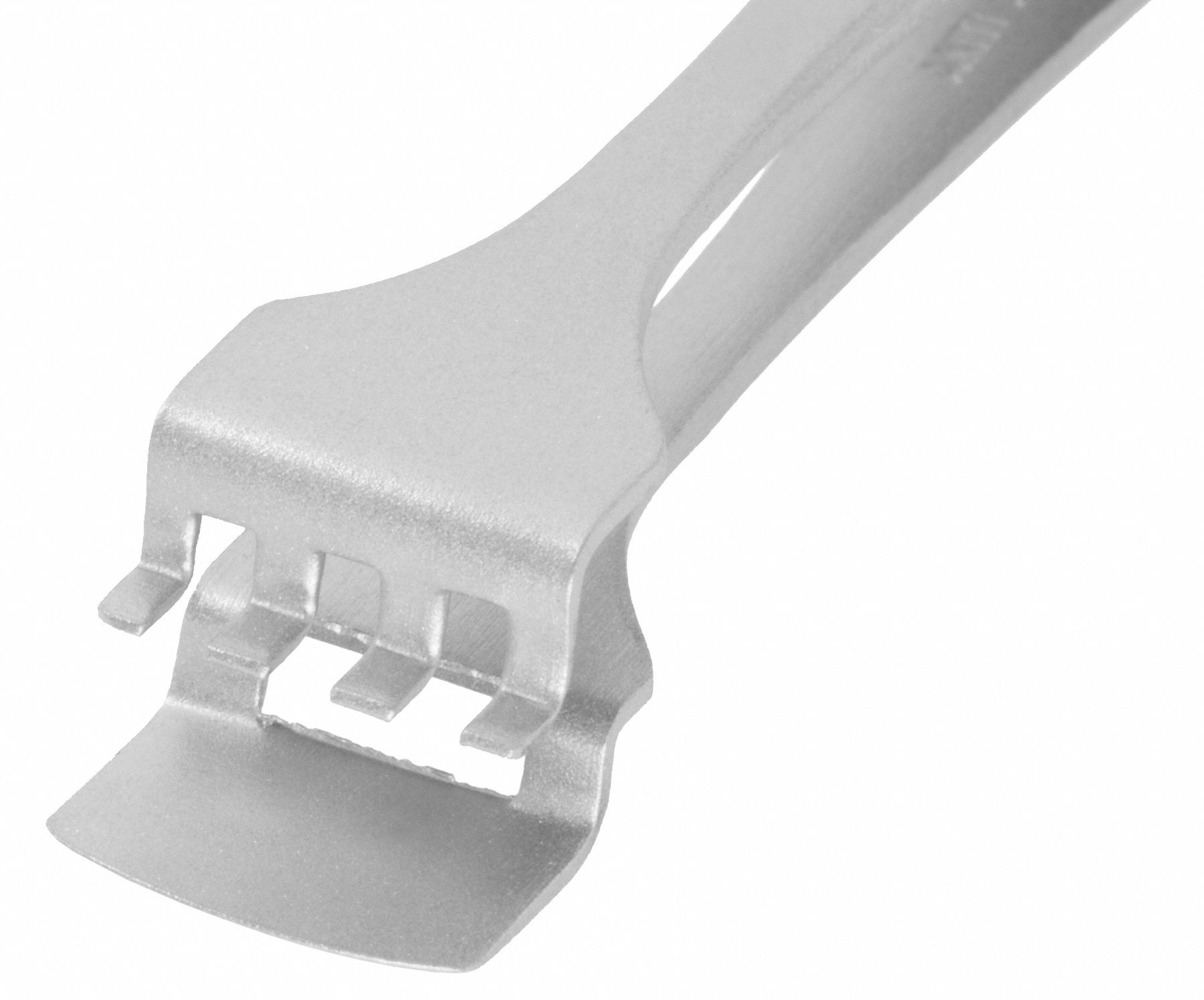 Tweezers: Stainless Steel, Flat, Straight Tip, 0.125 in Tip Thick