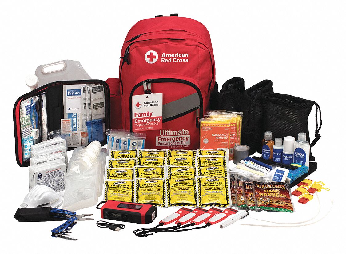 AMERICAN RED CROSS, Preparedness, 4 People per Kit, First Aid Kit - 491A63|91053 -