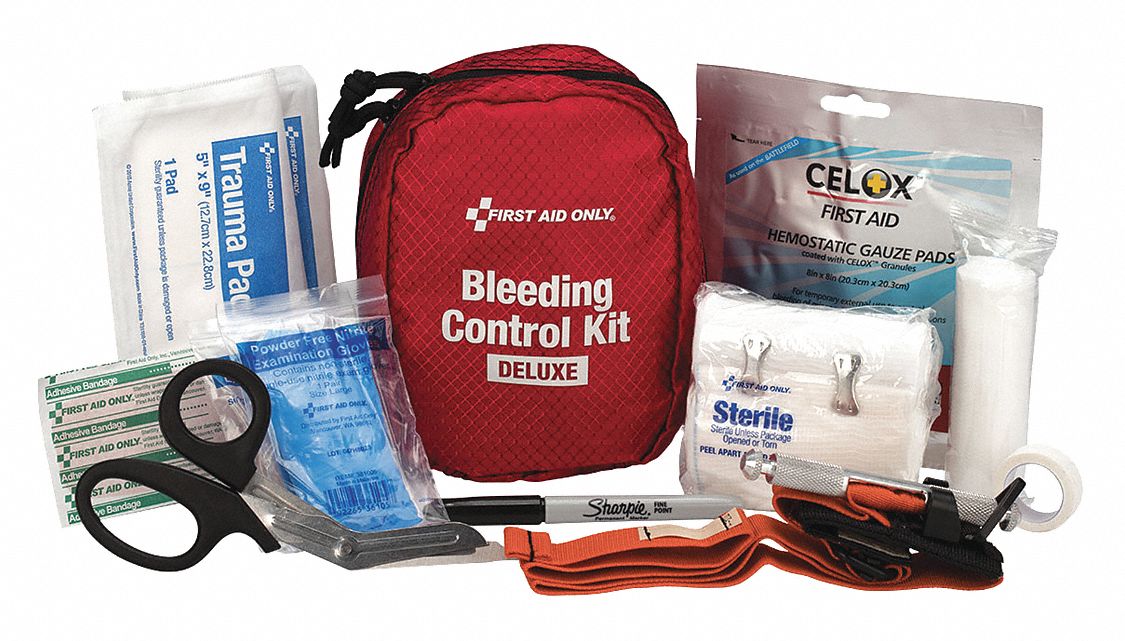 grainger-approved-stop-bleed-kit-trauma-kit-14-components-red