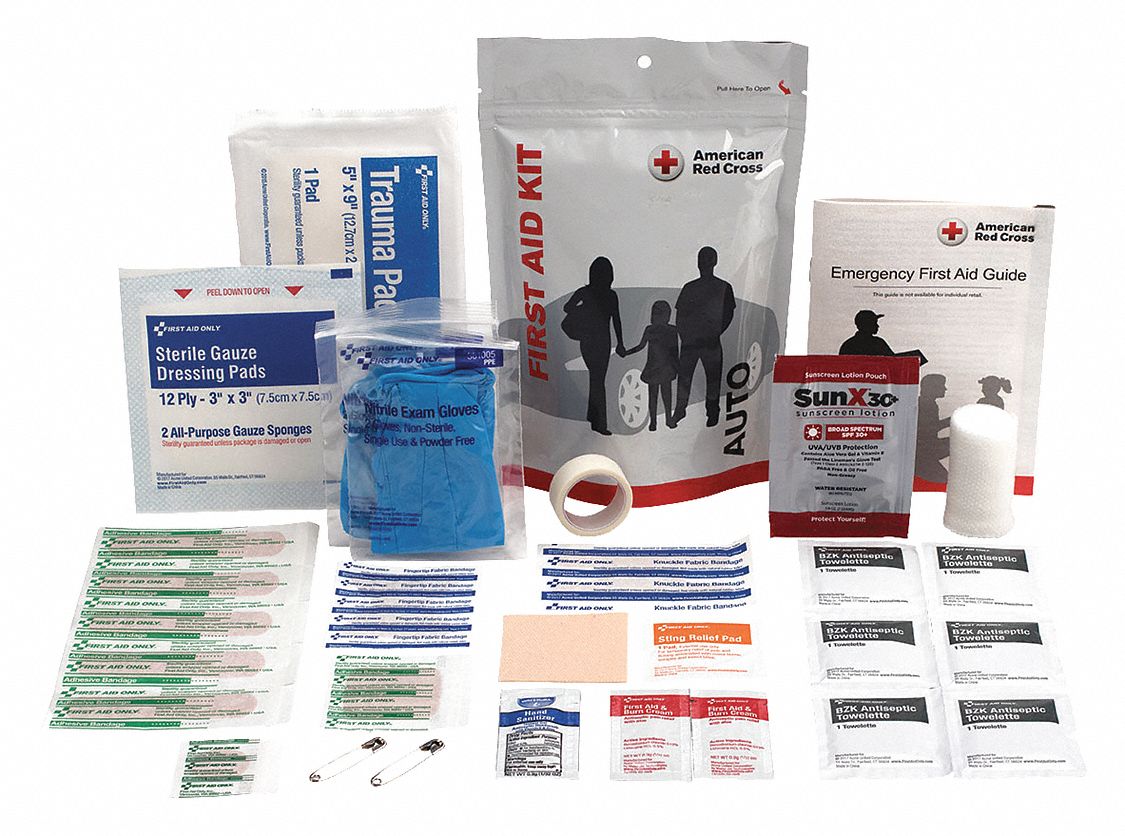 First Aid Kit w/House, 33pcs, 5.5x8", WHT