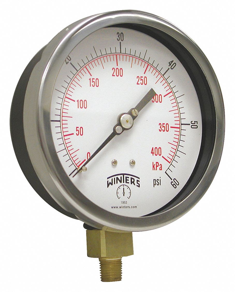 MANOMETRE INDUSTRIEL, ALUMINIUM