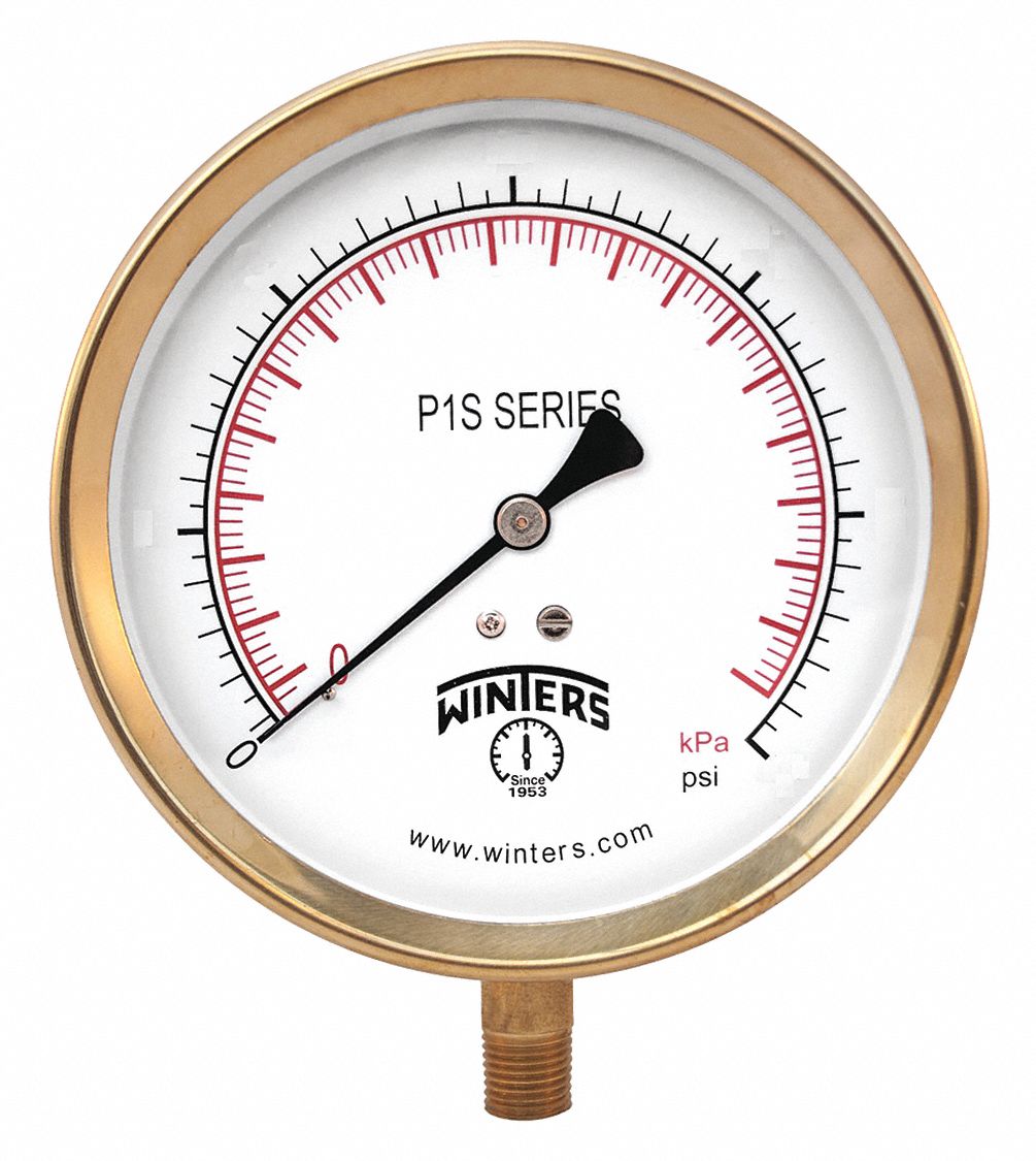 PANEL-MOUNT PRESSURE GAUGE,STEEL