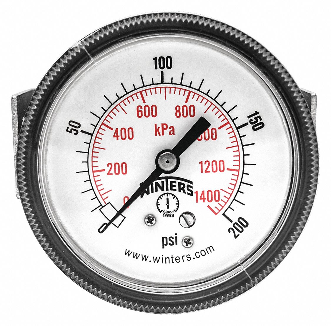 PANEL-MOUNT PRESSURE GAUGE,STEEL