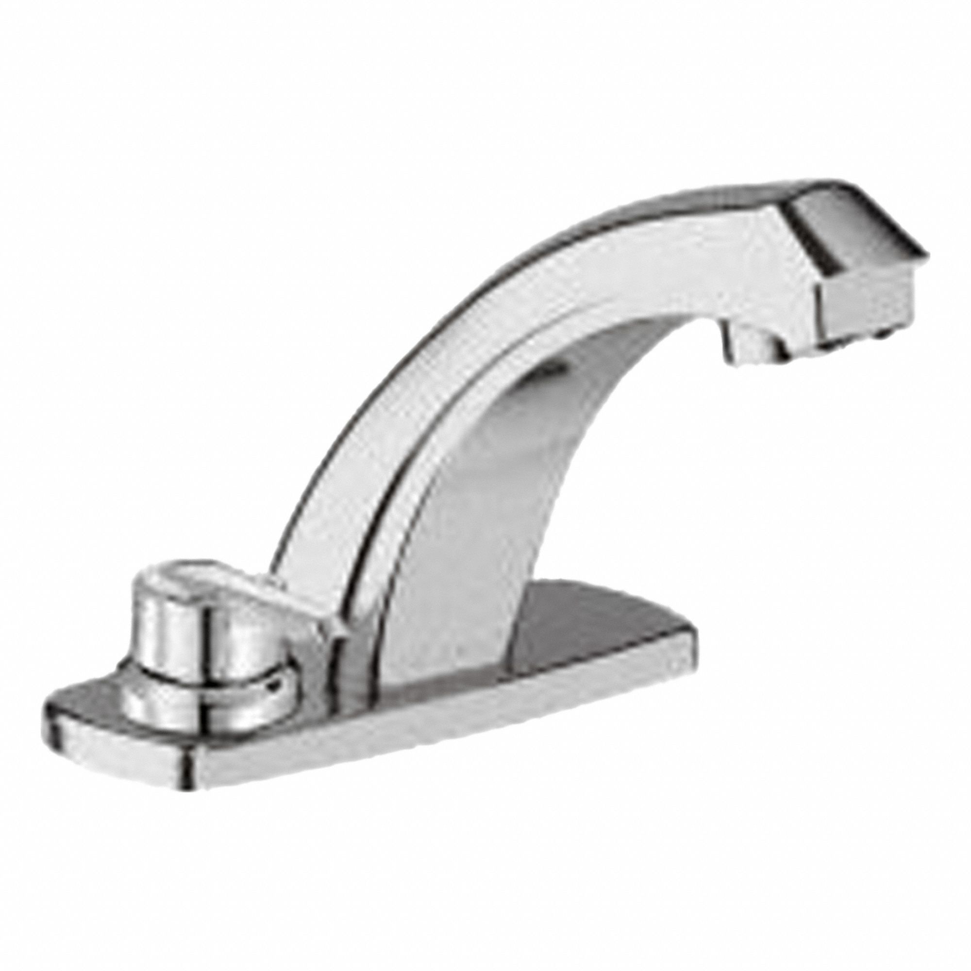 Bathroom Sensor Faucet: Optima, Brass, Chrome Finish, Single-Post, Battery, Back-Check Tee