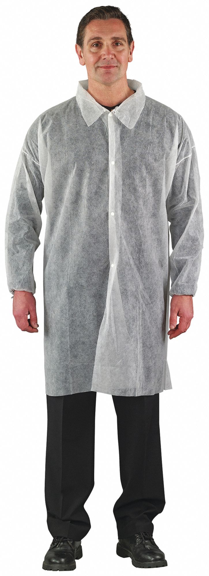 EDGE Disposable Lab Coat, 46" L, 4XL Sz, PK30 491M0867100 Grainger